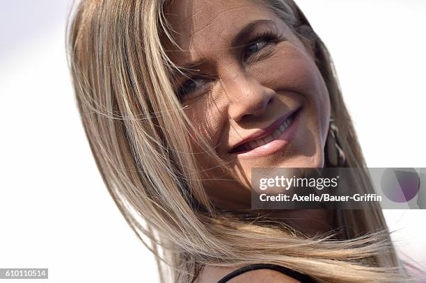 Actress Jennifer Aniston arrives at the premiere of Warner Bros. Pictures' 'Storks' at Regency Village Theatre on September 17, 2016 in Westwood,...