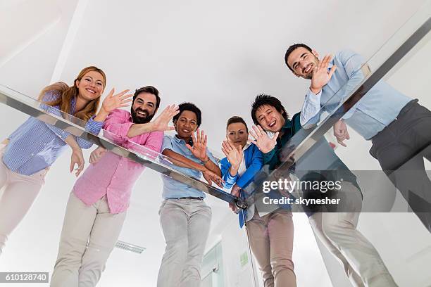 Wave Hello In Group 283 Large Group Of People Waving Hello Stock Photos, High-Res Pictures ...