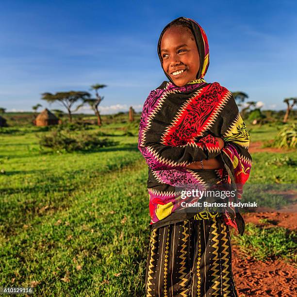 young girl from borana tribe, southern ethiopia, africa - borana stock pictures, royalty-free photos & images