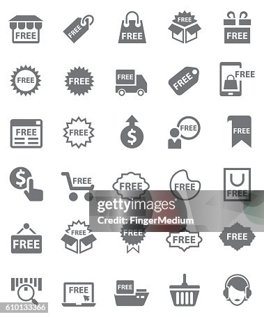 Conjunto de iconos de compras Conjunto de iconos de compras