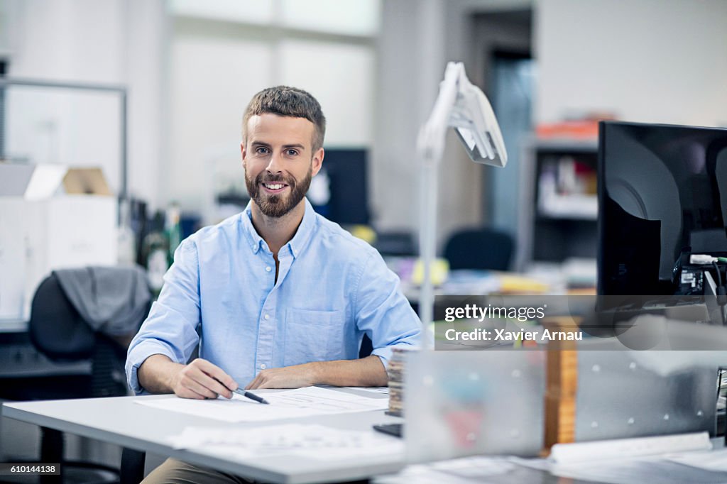 Portrait of Industrial designer in the office