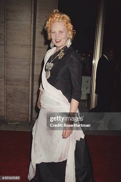 British fashion designer Vivienne Westwood at the 28th annual FiFi Awards, Lincoln Center, New York, 6th June 2000.