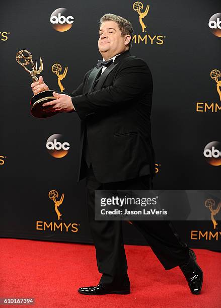Patton Oswalt poses in the press room at the 68th annual Primetime Emmy Awards at Microsoft Theater on September 18, 2016 in Los Angeles, California.