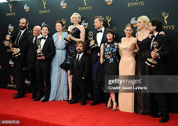 Actors Rory McCann, Conleth Hill, Iwan Rheon, Gwendoline Christie, Peter Dinklage, Nikolaj Coster-Waldau, Maisie Williams, Emilia Clarke, Sophie...