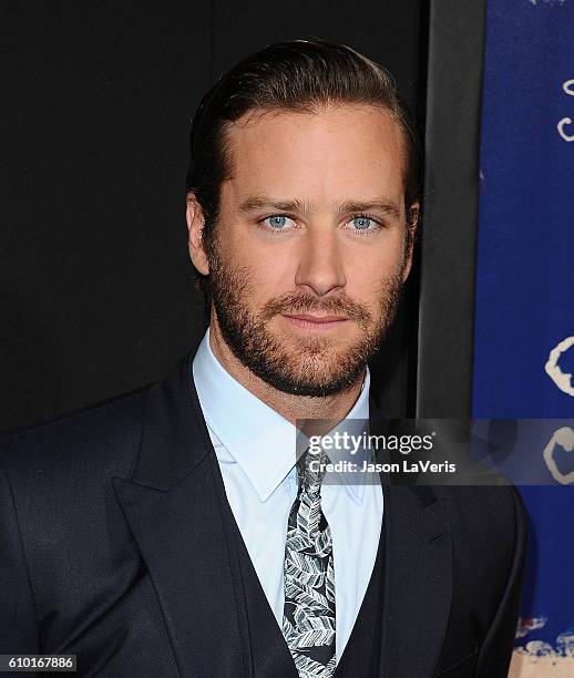 Actor Armie Hammer attends the premiere of "The Birth of a Nation" at ArcLight Cinemas Cinerama Dome on September 21, 2016 in Hollywood, California.