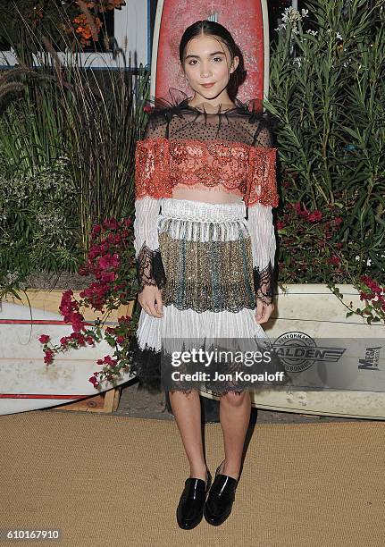 Actress Rowan Blanchard arrives at Teen Vogue Celebrates 14th Annual Young Hollywood Issue at Reel Inn on September 23, 2016 in Malibu, California.