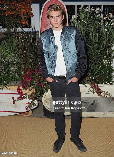 Presley Gerber arrives at Teen Vogue Celebrates 14th Annual Young Hollywood Issue at Reel Inn on September 23, 2016 in Malibu, California.