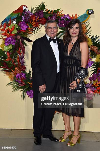 Jean-Louis Beffa and a guest attend the Opening Season Gala at Opera Garnier on September 24, 2016 in Paris, France.