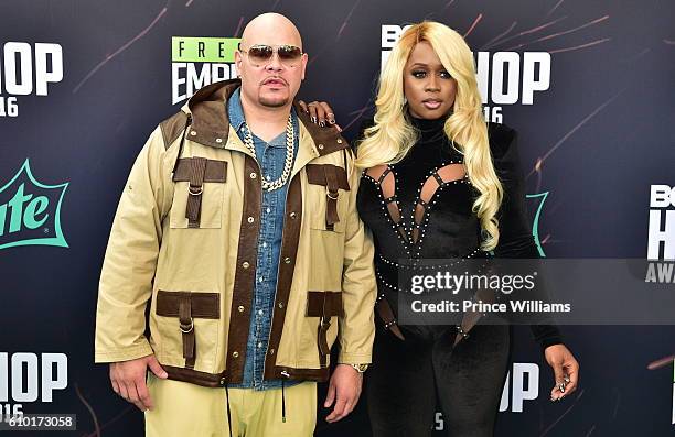 Fat Joe and Remy Ma attend the BET Hip Hop Awards 2016 Green Carpet at Cobb Energy Performing Arts Center on September 17, 2016 in Atlanta, Georgia