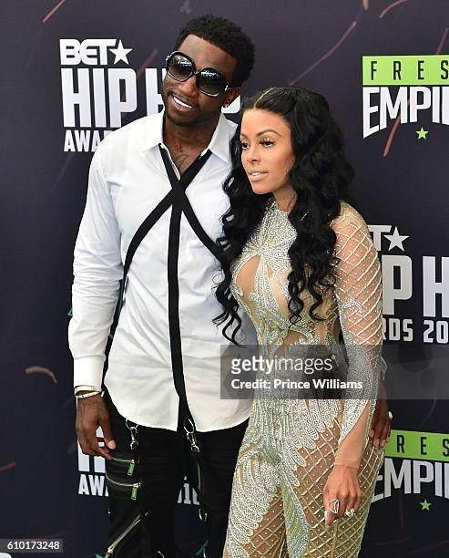 Gucci Mane and Keyshia Ka'oir attend the BET Hip Hop Awards 2016 Green Carpet at Cobb Energy Performing Arts Center on September 17, 2016 in Atlanta,...