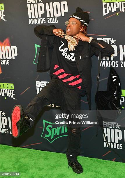 Rich The Kid attends the BET Hip Hop Awards 2016 Green Carpet at Cobb Energy Performing Arts Center on September 17, 2016 in Atlanta, Georgia