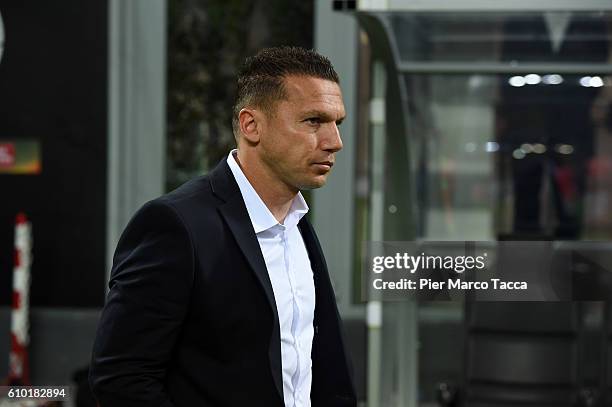 Head Coach Hapoel Beer-Sheva FC Barak Bakhar looks of during the UEFA Europa League match between FC Internazionale Milano and Hapoel Beer-Sheva FC...