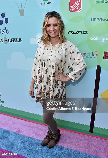 Actress Beverly Mitchell attends the Step2 & Favored.by Present The 5th Annual Red Carpet Safety Awareness Event at Sony Pictures Studios on...