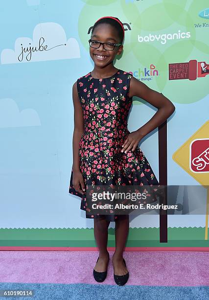 Actress Marsai Martin attends the Step2 & Favored.by Present The 5th Annual Red Carpet Safety Awareness Event at Sony Pictures Studios on September...
