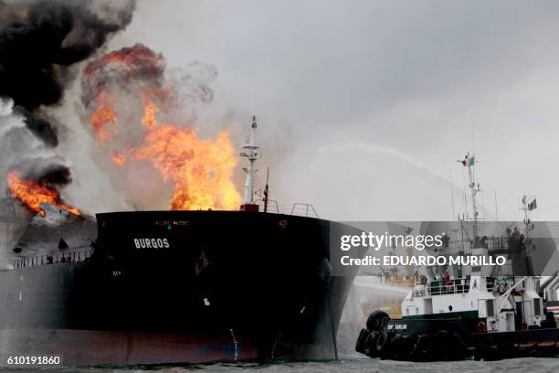 Fire broke out on a tanker belonging to the Mexican state oil company PEMEX, causing no injuries, according to a company official, in the Gulf of...