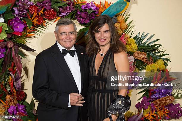 Jean-Louis Beffa and a guest attend the Opening Season Gala at Opera Garnier on September 24, 2016 in Paris, France.