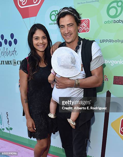 Arista Ilona, Actor Andrew Keegan and daughter Aiya Rose Keegan attend the Step2 & Favored.by Present The 5th Annual Red Carpet Safety Awareness...