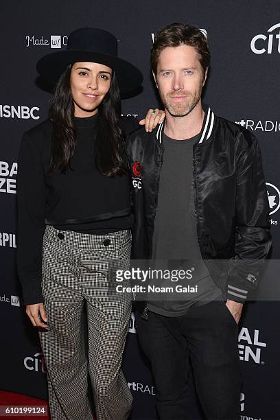 Actress Olga Segura and Global Citizen co-founder Ryan Gall attend the 2016 Global Citizen Festival In Central Park To End Extreme Poverty By 2030 at...