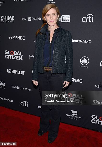 United States Ambassador to the United Nations Samantha Power attends the 2016 Global Citizen Festival In Central Park To End Extreme Poverty By 2030...