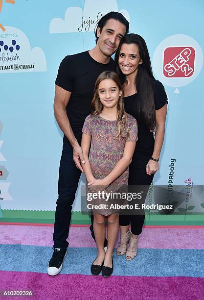 Actor Gilles Marini, Juliana Marini and Carole Marini attend the Step2 & Favored.by Present The 5th Annual Red Carpet Safety Awareness Event at Sony...