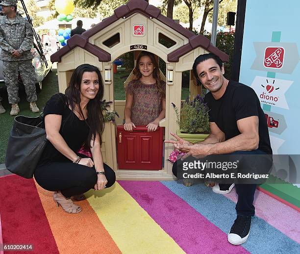 Carole Marini, Juliana Marini and actor Gilles Marini attend the Step2 & Favored.by Present The 5th Annual Red Carpet Safety Awareness Event at Sony...