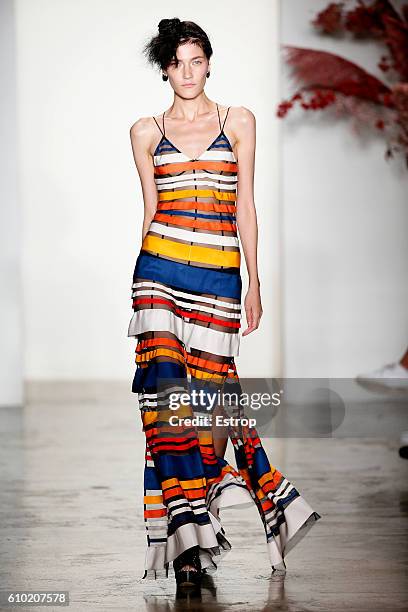 Model walks the runway at the Adam Selman show at Milk Studios on September 8, 2016 in New York City.