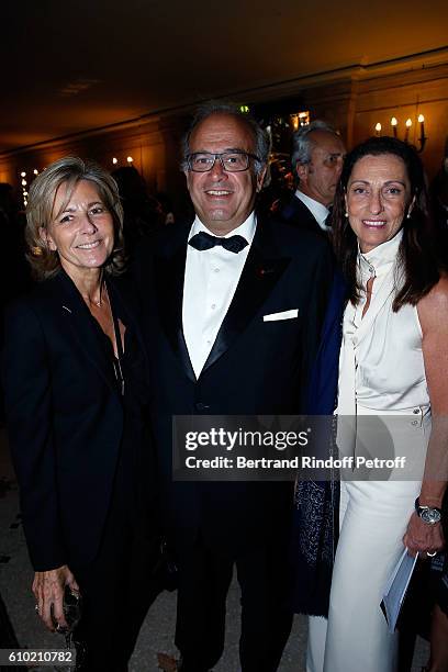 Claire Chazal, David Khayat and Jocelyne Khayat attend the Opening Season Gala at Opera Garnier on September 24, 2016 in Paris, France.