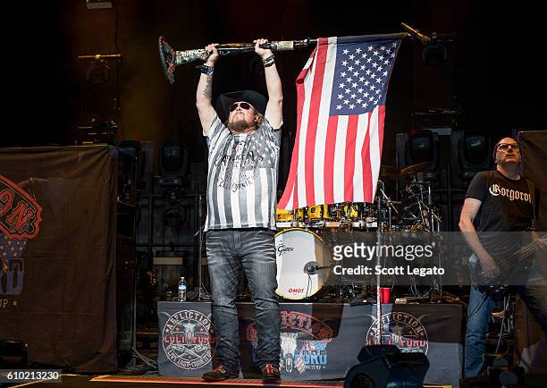 Colt Ford performs during the Take It Outside Tour at DTE Energy Music Theater on September 24, 2016 in Clarkston, Michigan.