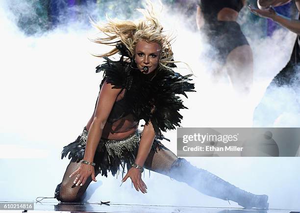 Recording artist Britney Spears performs onstage at the 2016 iHeartRadio Music Festival at T-Mobile Arena on September 24, 2016 in Las Vegas, Nevada.