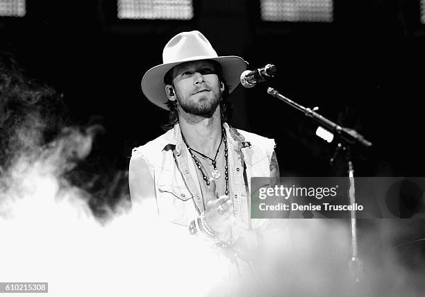 Brian Kelley of Florida Georgia Line performs onstage at the 2016 iHeartRadio Music Festival at T-Mobile Arena on September 24, 2016 in Las Vegas,...