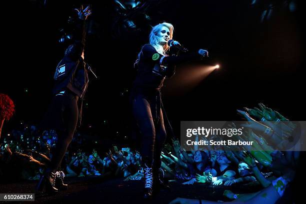 Perform during the Nickelodeon Slimefest 2016 matinee show at Margaret Court Arena on September 25, 2016 in Melbourne, Australia.