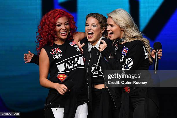 Perform during the Nickelodeon Slimefest 2016 matinee show at Margaret Court Arena on September 25, 2016 in Melbourne, Australia.