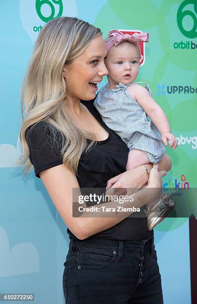 Actress Melissa Ordway and daughter Olivia Christine Gaston attend the Step2 & Favored.by Present The 5th Annual Red Carpet Safety Awareness Event at...