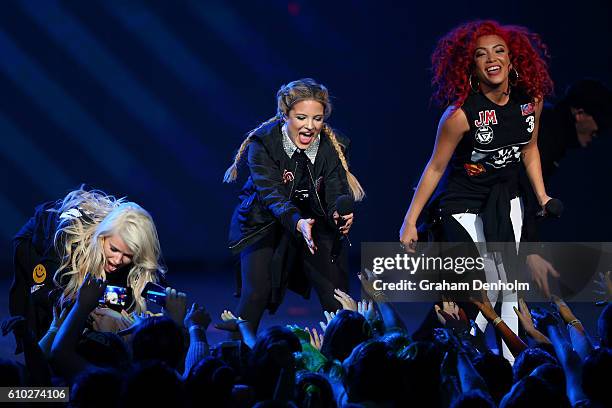 Perform during the Nickelodeon Slimefest 2016 matinee show at Margaret Court Arena on September 25, 2016 in Melbourne, Australia.