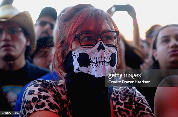 Fan at Ozzfest 2016 at San Manuel Amphitheater on September 24, 2016 in Los Angeles, California.