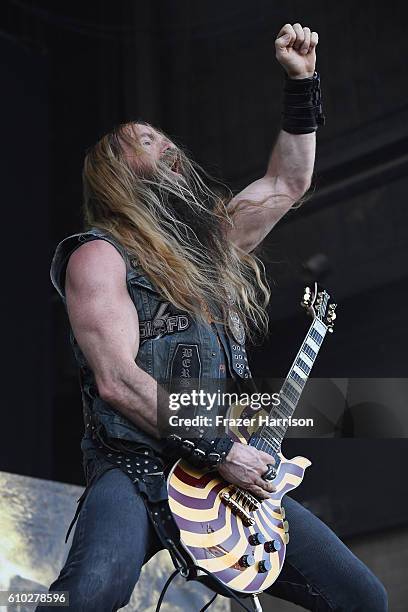 Zakk Wylde of Black Label Society performs at Ozzfest 2016 at San Manuel Amphitheater on September 24, 2016 in Los Angeles, California.