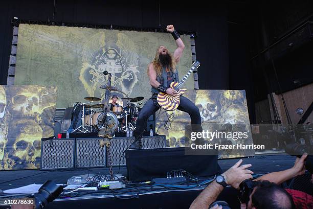 Zakk Wylde of Black Label Society at Ozzfest 2016 at San Manuel Amphitheater on September 24, 2016 in Los Angeles, California.