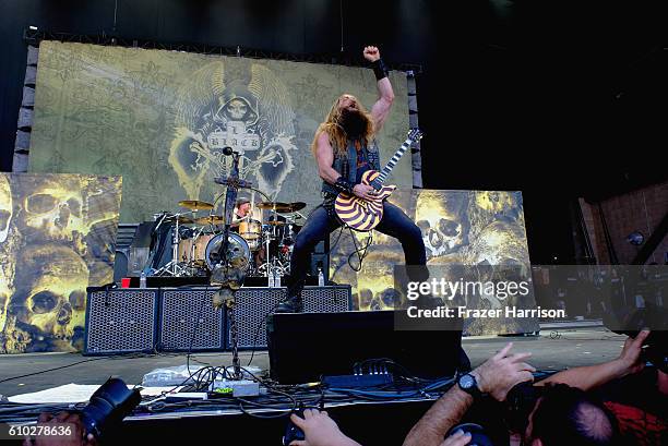 Zakk Wylde of Black Label Society at Ozzfest 2016 at San Manuel Amphitheater on September 24, 2016 in Los Angeles, California.