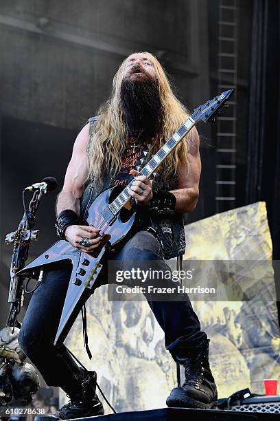 Zakk Wylde of Black Label Society at Ozzfest 2016 at San Manuel Amphitheater on September 24, 2016 in Los Angeles, California.