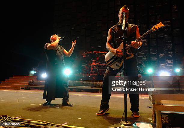 Disturbed perform at Ozzfest 2016 at San Manuel Amphitheater on September 24, 2016 in Los Angeles, California.