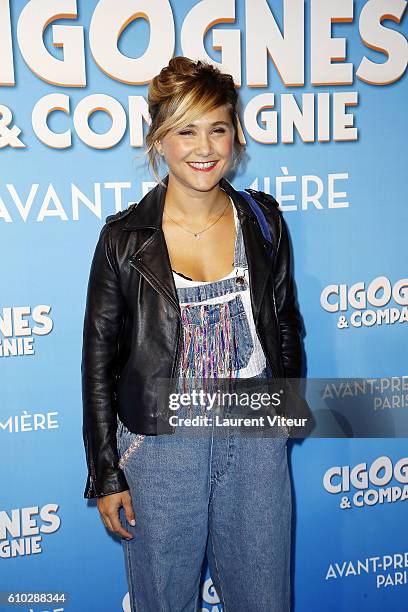 Actress Berangere Krief attends the "Cigognes & Compagnie" Paris Premiere at Cinema Gaumont Marignan on September 25, 2016 in Paris, France.