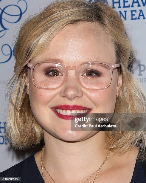 Actress Alison Pill attends the 2016 Heaven On Earth Gala at The Garland on September 24, 2016 in North Hollywood, California.