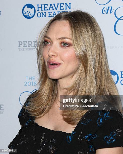 Actress Amanda Seyfried attends the 2016 Heaven On Earth Gala at The Garland on September 24, 2016 in North Hollywood, California.