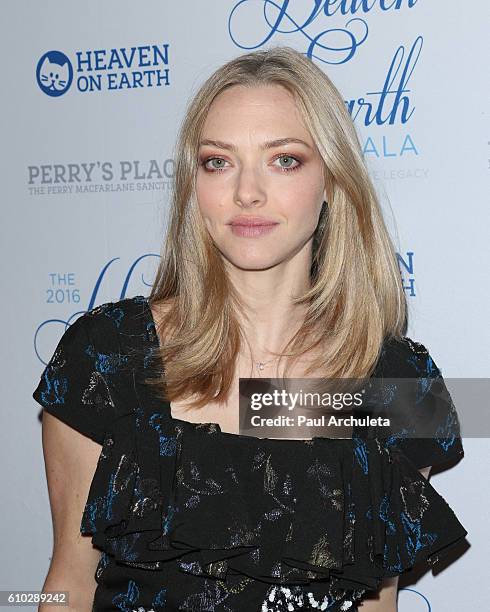 Actress Amanda Seyfried attends the 2016 Heaven On Earth Gala at The Garland on September 24, 2016 in North Hollywood, California.