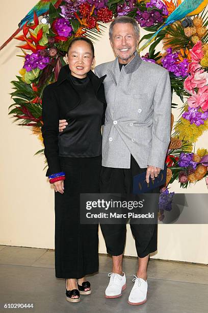 Karen Park and Jean-Paul Goude attend the Opening Gala Season at Opera Garnier on September 24, 2016 in Paris, France.