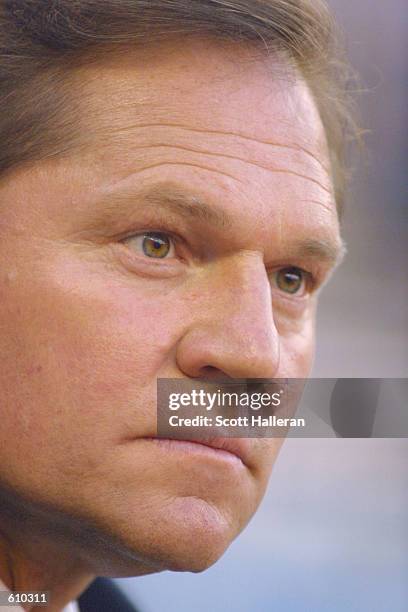 Sports agent Scott Boras watches a game at Dodger Stadium in Los Angeles, California. DIGITAL IMAGE. Mandatory Credit: Scott Halleran/Allsport.