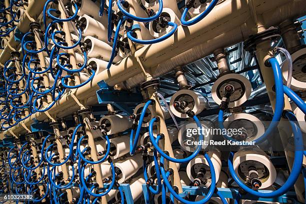 reverse osmosis desalination plant carlsbad, california, united states. - carlsbad kalifornien stock-fotos und bilder