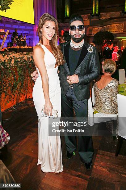 Diana Buergin and fashion designer Harald Gloeoeckler attend the7th VITA Charity Gala in Wiesbaden on September 24, 2016 in Wiesbaden, Germany.