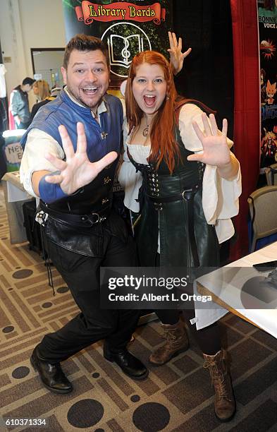 Cosplayers Xander Jeanneret and Bonnie Gordon attend Nerdbot - Con held at Pasadena Convention Center on September 24, 2016 in Pasadena, California.