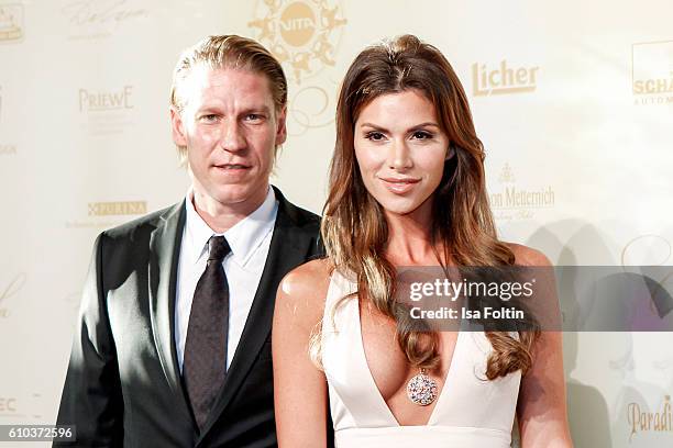 Steakhouse owner Tim Buergin and his wife Diana Buergin attend the7th VITA Charity Gala in Wiesbaden on September 24, 2016 in Wiesbaden, Germany.